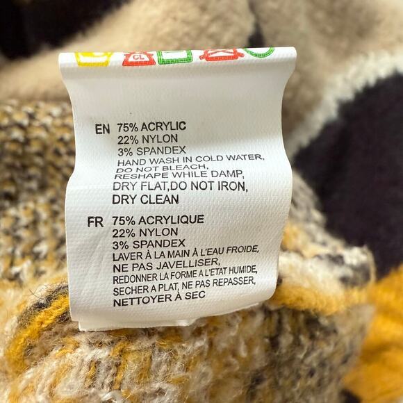 Anthropologie Moth Georgia Leopard Print Turtleneck Sweater Tan Black, Size XS - Picture 11 of 12